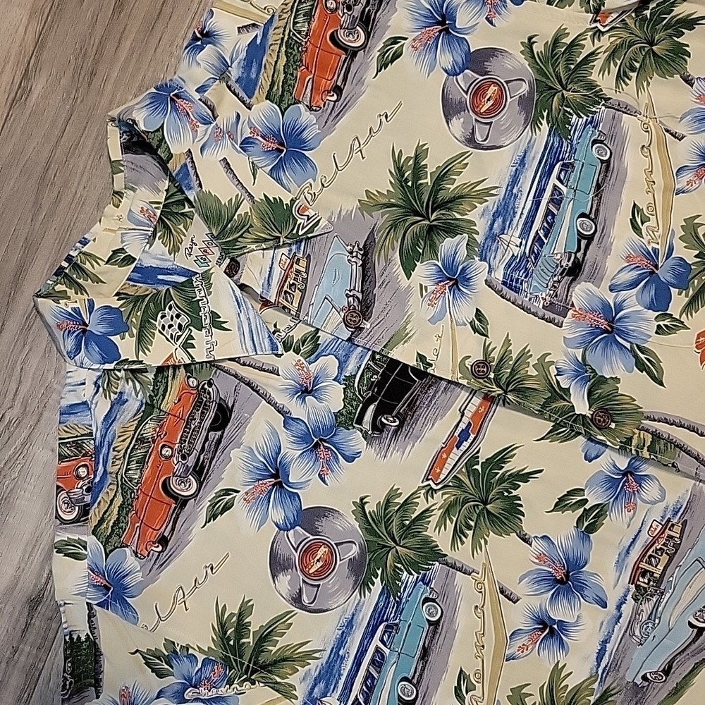 Reyn Spooner Aloha Shirt‎ Mens XL Multicolor Floral Tropical Hawaiian Button Up